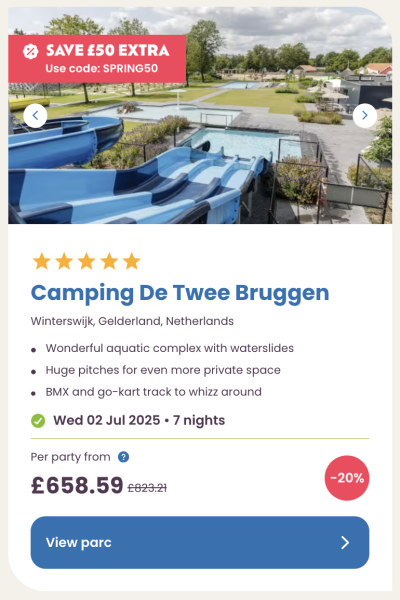 Eurocamp July, August and September summer holiday deals, frugal mum guide, camping de twee bruggen the netherlands
