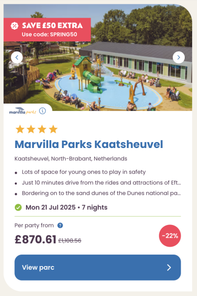 Eurocamp July, August and September summer holiday deals, frugal mum guide, marvilla parks kaatsheuvel netherlands
