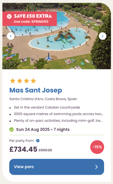 Eurocamp July, August and September summer holiday deals, frugal mum guide, mas sant josep