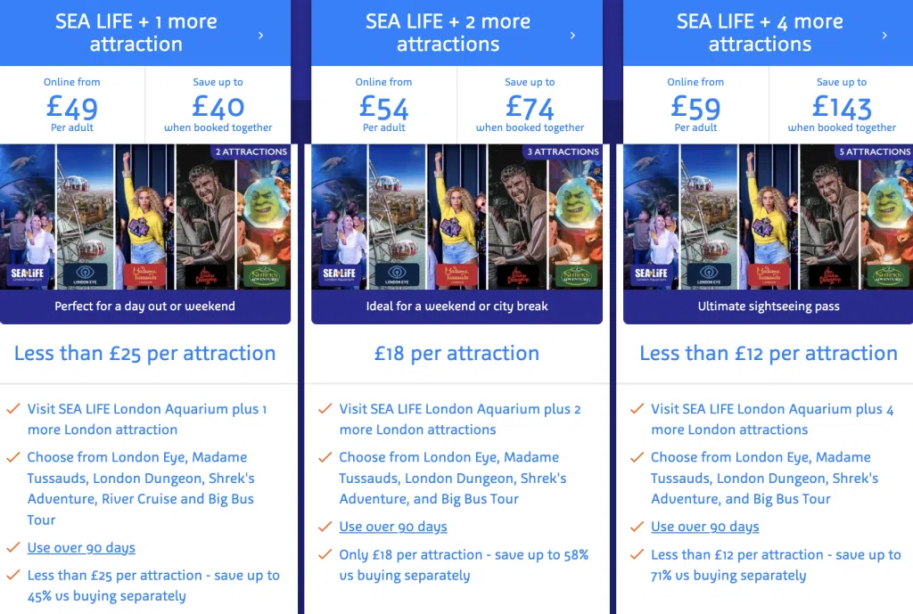 london merlin multi attraction discounts