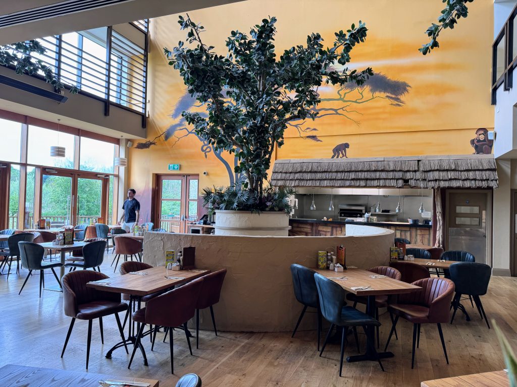 Chessington Resort Guide, is the Safari or Azteca hotel better, frugal mum review, photo of zafari bar and grill restaurant