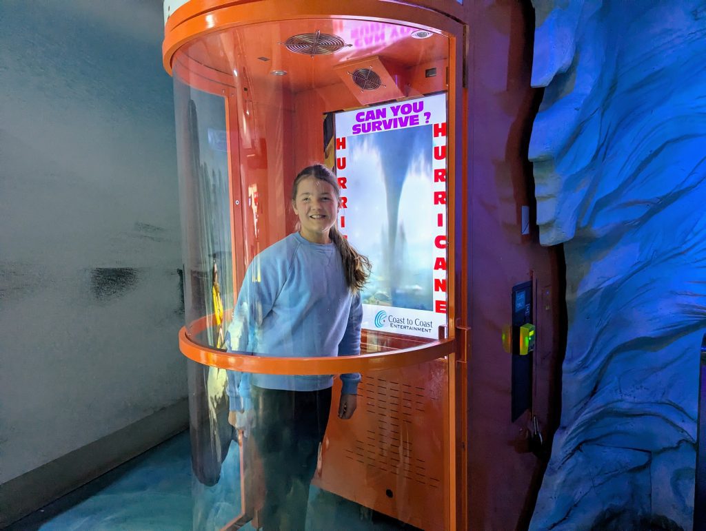 SEA LIFE London Aquarium Review and money-saving tips, frugal mum guide, photo of hurricane wind machine