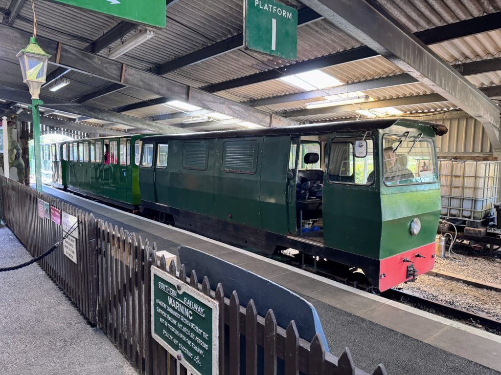 North Devon with Kids, The Milky Way Adventure Park Review, frugal mum travel guide, photo of train ride