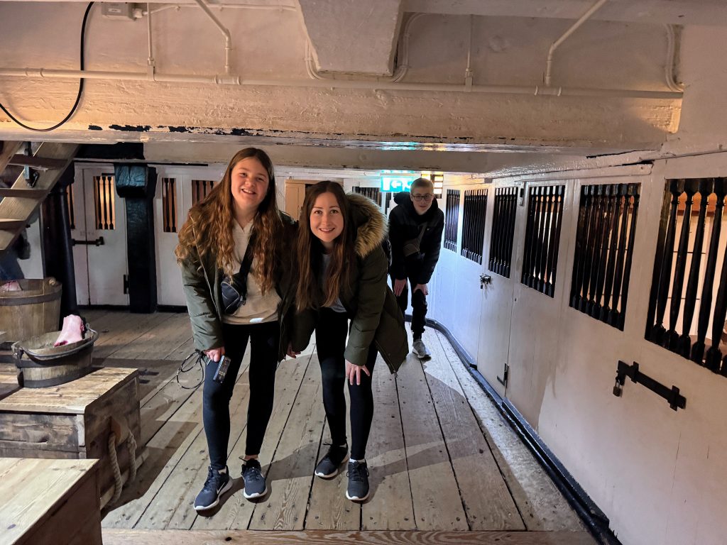 Portsmouth Historic Dockyard with Kids, the ultimate family guide from frugal mum, photo of HMS victory bottom deck