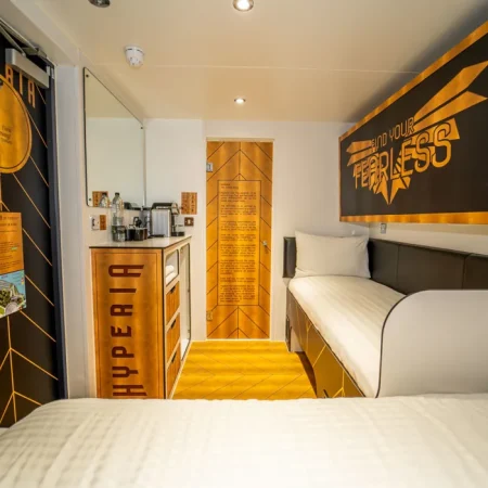 How to get a FREE Merlin Annual Pass, short break offer, frugal mum guide, image of shark cabin at thorpe park