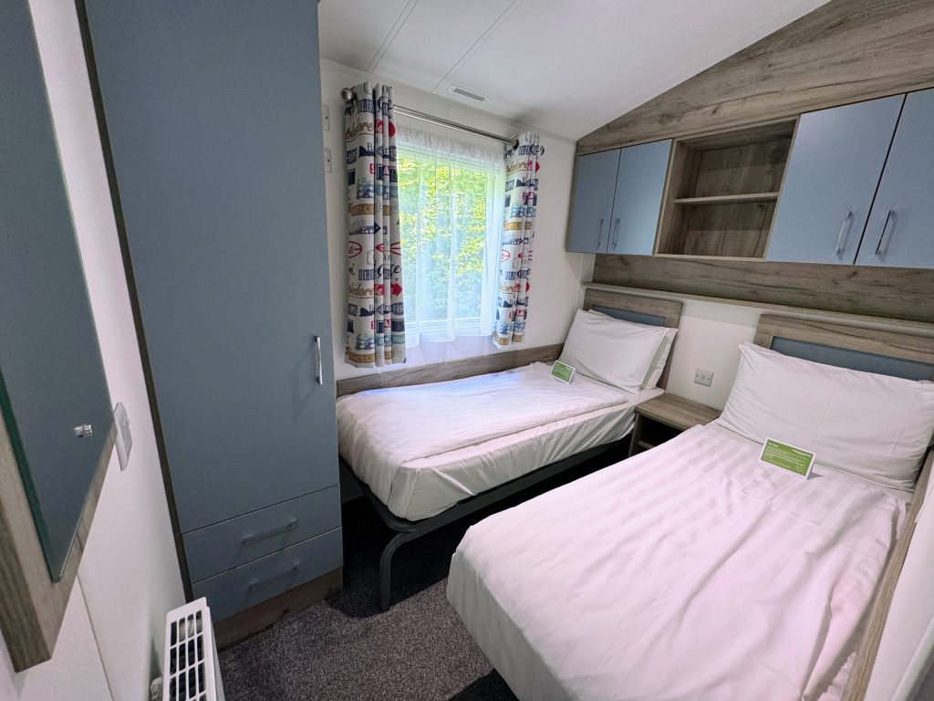 North Devon with Kids, Woolacombe Bay and Twitchen House Holiday Park Review, frugal mum, photo of diamond caravan twin room