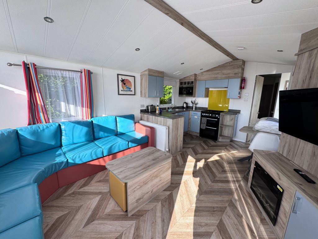 North Devon with Kids, Woolacombe Bay and Twitchen House Holiday Park Review, frugal mum, photo of diamond caravan