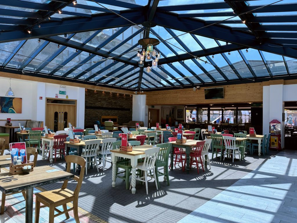 North Devon with Kids, Woolacombe Bay and Twitchen House Holiday Park Review, frugal mum, photo of restaurant