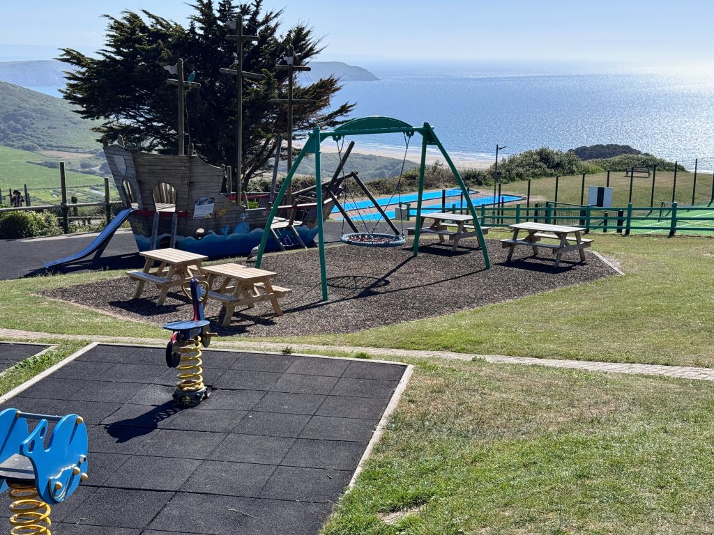 North Devon with Kids, Woolacombe Bay and Twitchen House Holiday Park Review, frugal mum, photo of playground