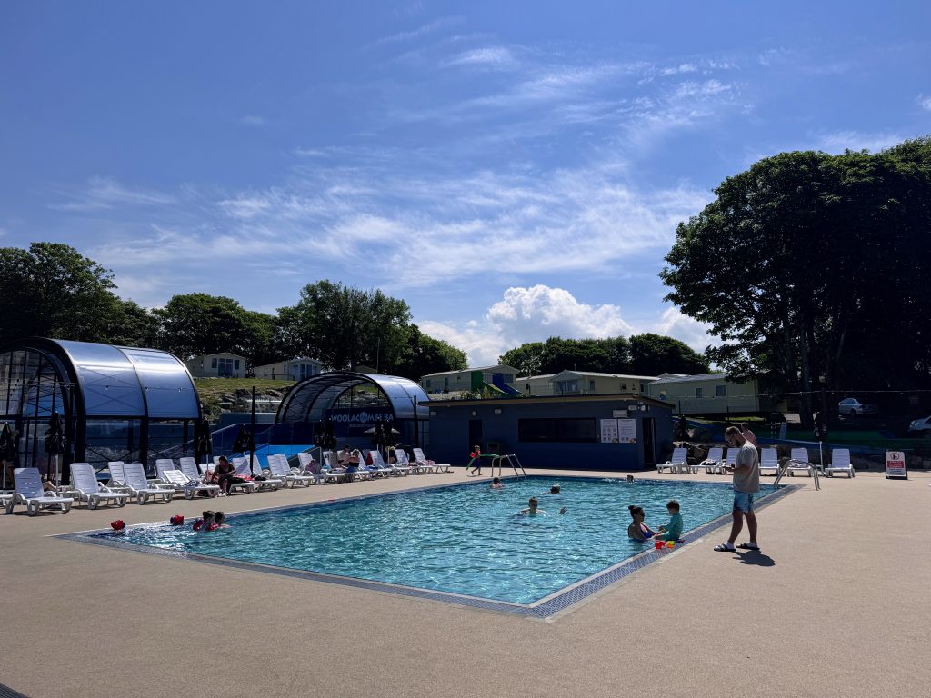 North Devon with Kids, Woolacombe Bay and Twitchen House Holiday Park Review, frugal mum, photo of outdoor pool