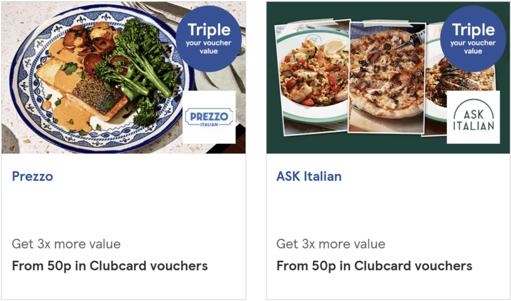 Kids Eat Free (or for £1) During the School Summer Holidays 2026, frugal mum guide, image of tesco clubcard rewards