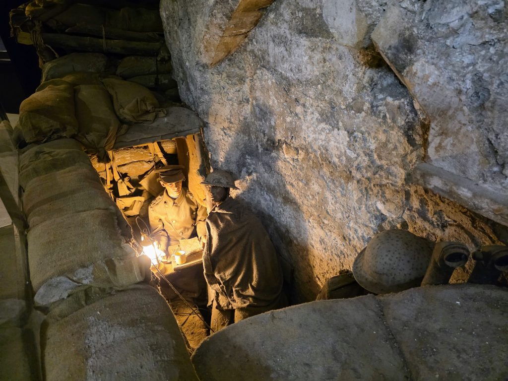 The best things to do in Kent with kids, frugal mum travel guide, photo of war display at dover castle