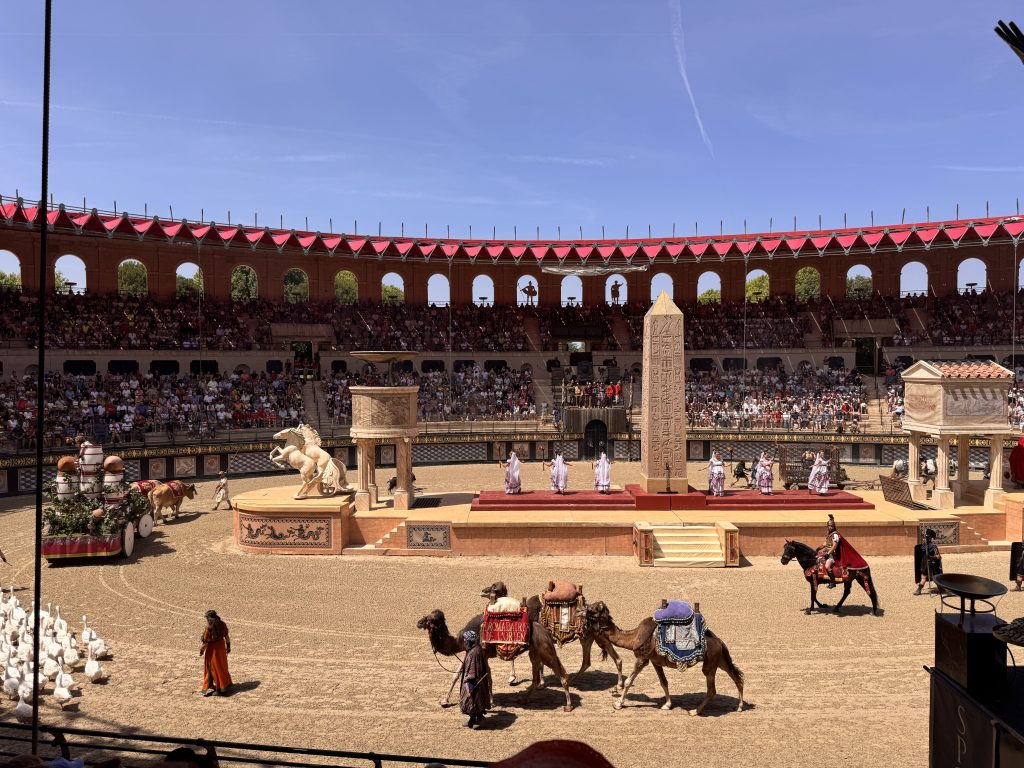The ultimate family guide for visiting Puy du Fou France with kids, frugal mum travel guide, photo of gladiator arena