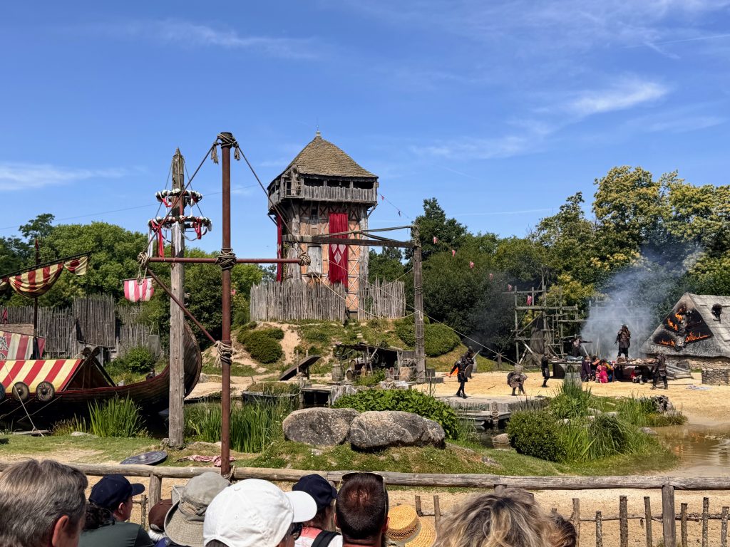 The ultimate family guide for visiting Puy du Fou France with kids, frugal mum travel guide, photo of viking show