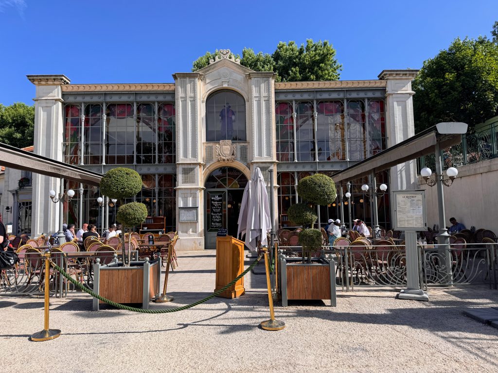 The ultimate family guide for visiting Puy du Fou France with kids, frugal mum travel guide, photo of restaurant