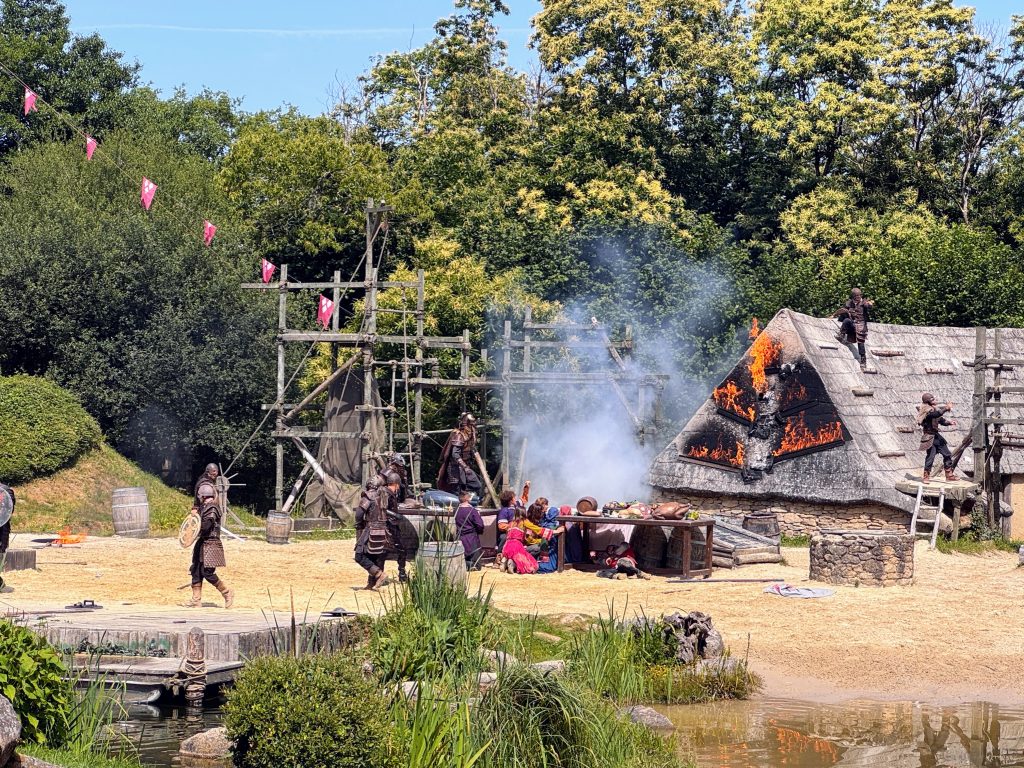 The ultimate family guide for visiting Puy du Fou France with kids, frugal mum travel guide, photo of viking show