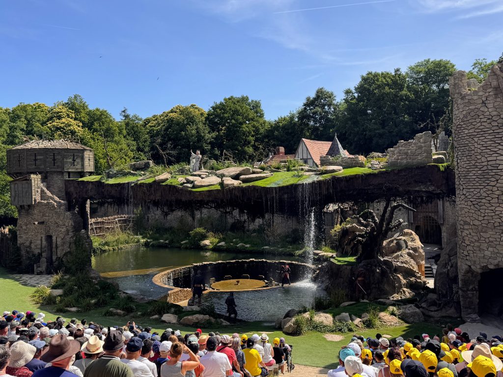 The ultimate family guide for visiting Puy du Fou France with kids, frugal mum travel guide, photo of king arthur show