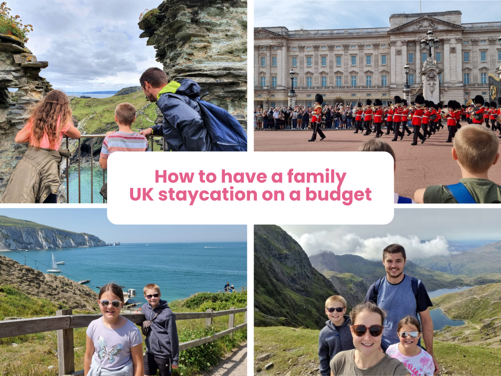 UK family budget travel, cheap staycation holiday, frugal mum tips