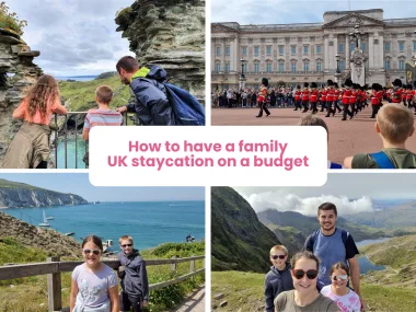 UK family budget travel, cheap staycation holiday, frugal mum tips