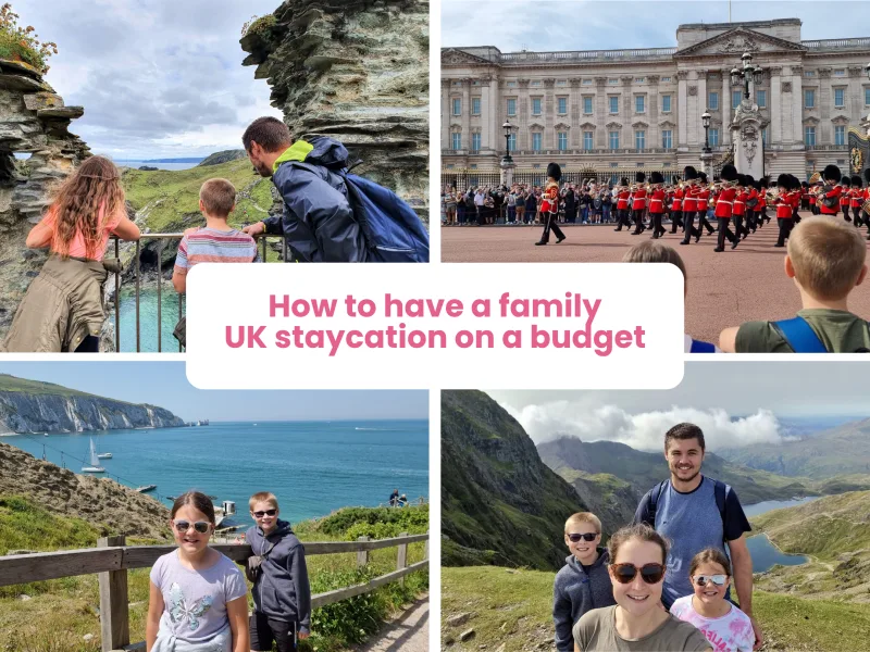 UK family budget travel, cheap staycation holiday, frugal mum tips