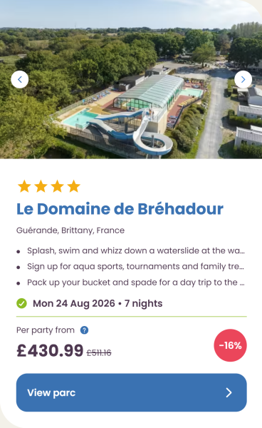 Eurocamp 2026 school holiday deals, August budget summer breaks, frugal mum travel guide, photo of le domaine de brehadour, france