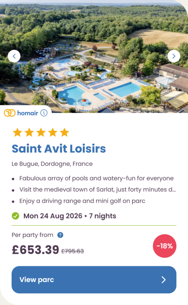 Eurocamp 2026 school holiday deals, August budget summer breaks, frugal mum travel guide, photo of saint avit loisirs, france