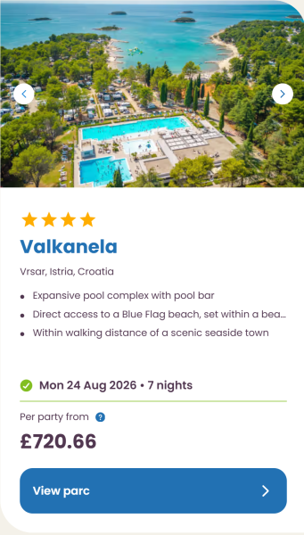 Eurocamp 2026 school holiday deals, August budget summer breaks, frugal mum travel guide, photo of valkanela, croatia