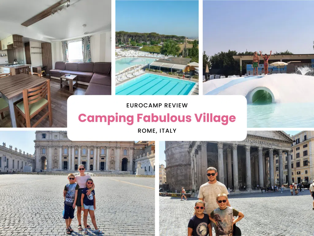 Camping Village Fabulous, Eurocamp holiday, swimming pool, flume, slides, Italy, Rome, frugal mum review