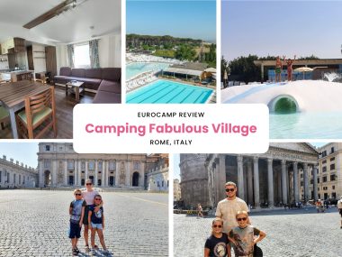 Camping Village Fabulous, Eurocamp holiday, swimming pool, flume, slides, Italy, Rome, frugal mum review
