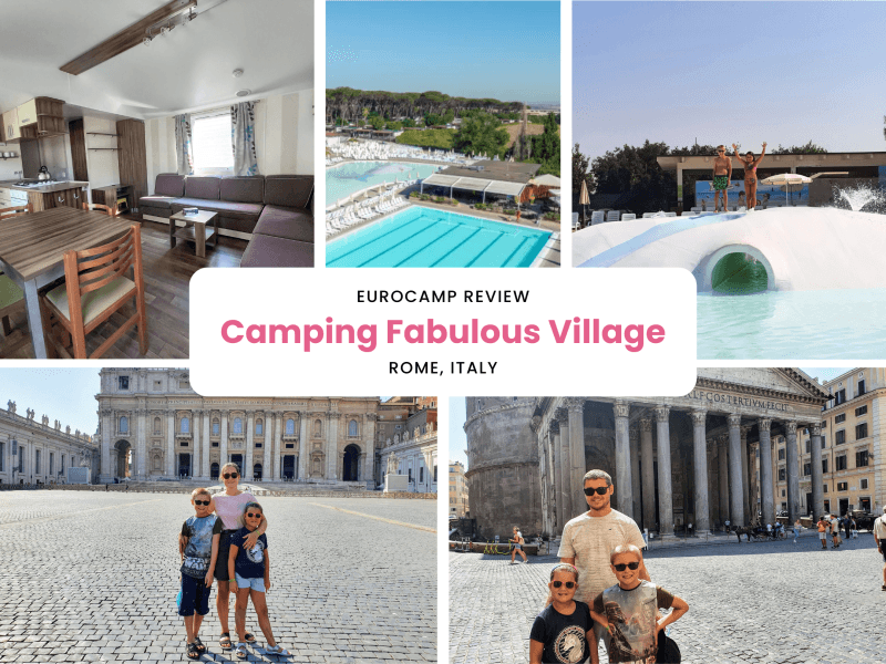 Camping Village Fabulous, Eurocamp holiday, swimming pool, flume, slides, Italy, Rome, frugal mum review