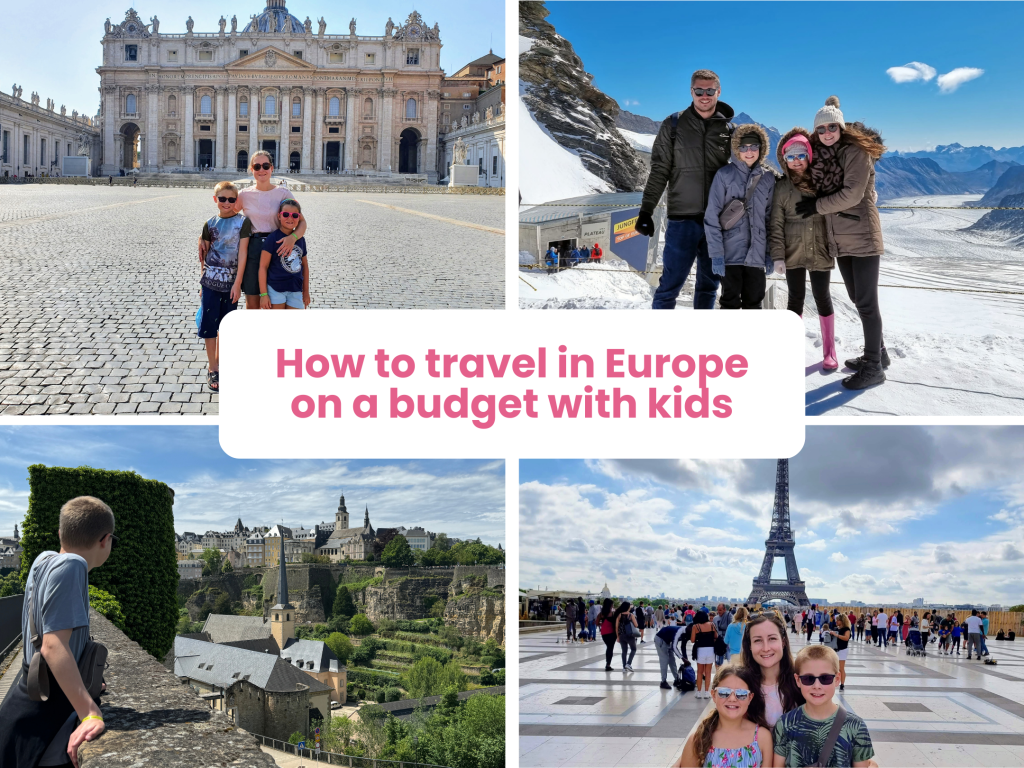 How to travel in Europe on a budget with kids, frugal mum, save money holiday tips