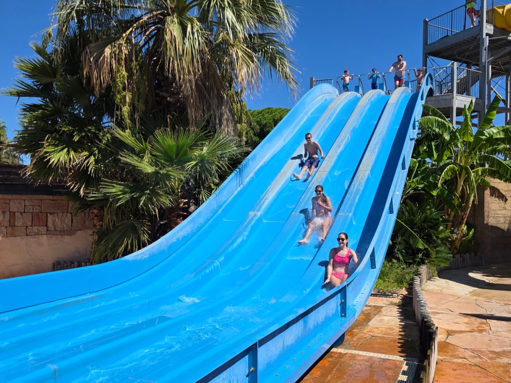 Eurocamp Holiday Review, La Sirène, Argèles‑sur‑Mer, France, frugal mum travel guide, photo of waterslides
