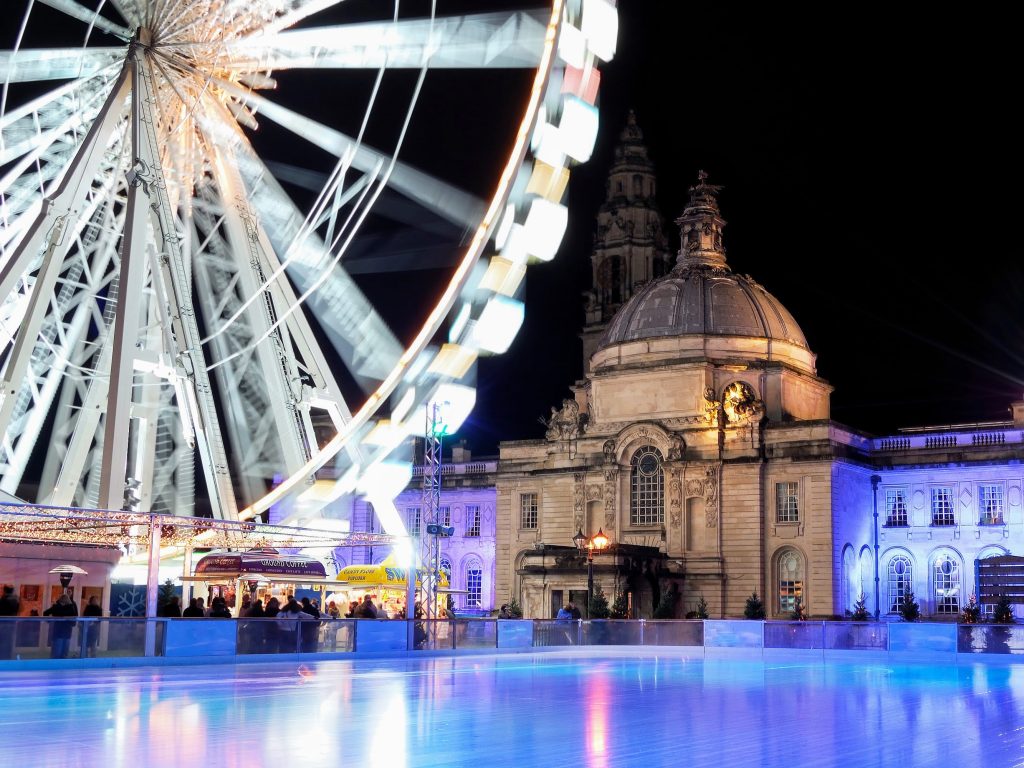 The 10 best UK Christmas Markets to visit with kids, frugal mum family travel guide, photo of cardiff christmas market winter wonderland