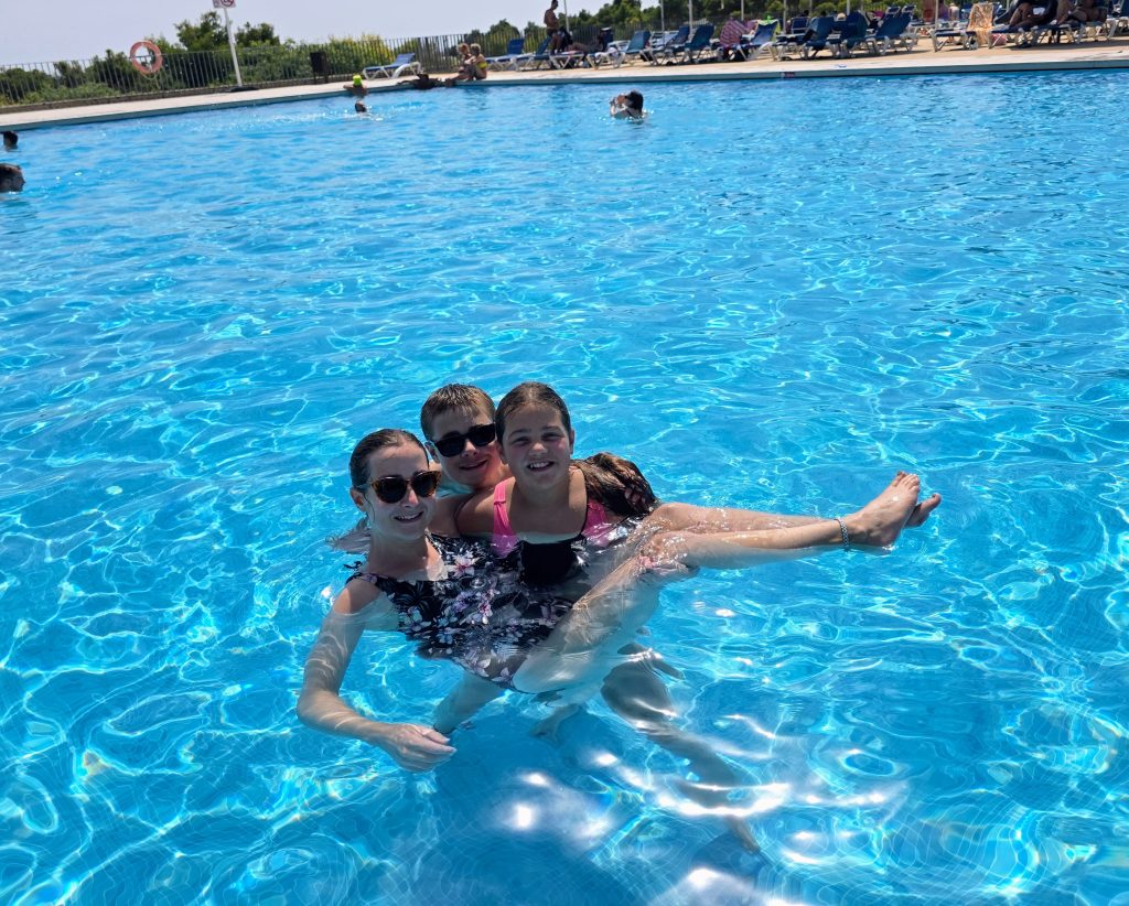 Eurocamp Spain, The 5 best holidays on the Costa Brava, frugal mum travel guide, photo of family in pool