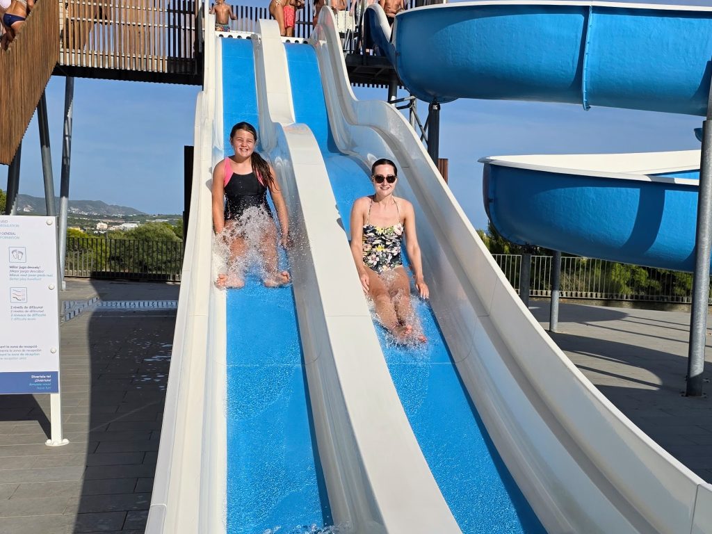 Eurocamp holiday review, Vilanova Park, Barcelona, Spain, frugal mum travel guide, photo of waterslide