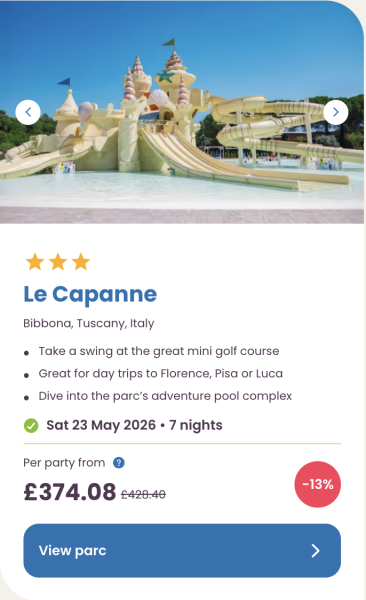 Eurocamp summer holiday sale and deals for 2026, frugal mum travel guide, la capanne, tuscany, italy