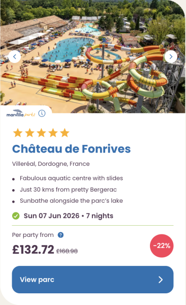 Eurocamp summer holiday sale and deals for 2026, frugal mum travel guide, chateau de fonrives, dordogne, france