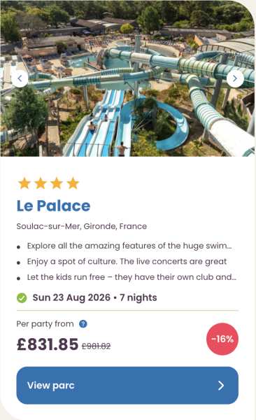 Eurocamp summer holiday sale and deals for 2026, frugal mum travel guide, le palace france