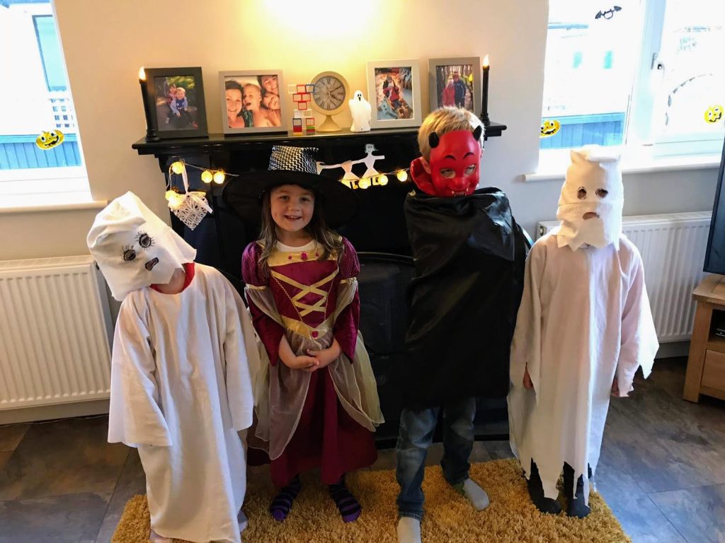 Kent with Kids, The 15 best things to do for October half-term, frugal mum guide, photo of kids dressed up for halloween
