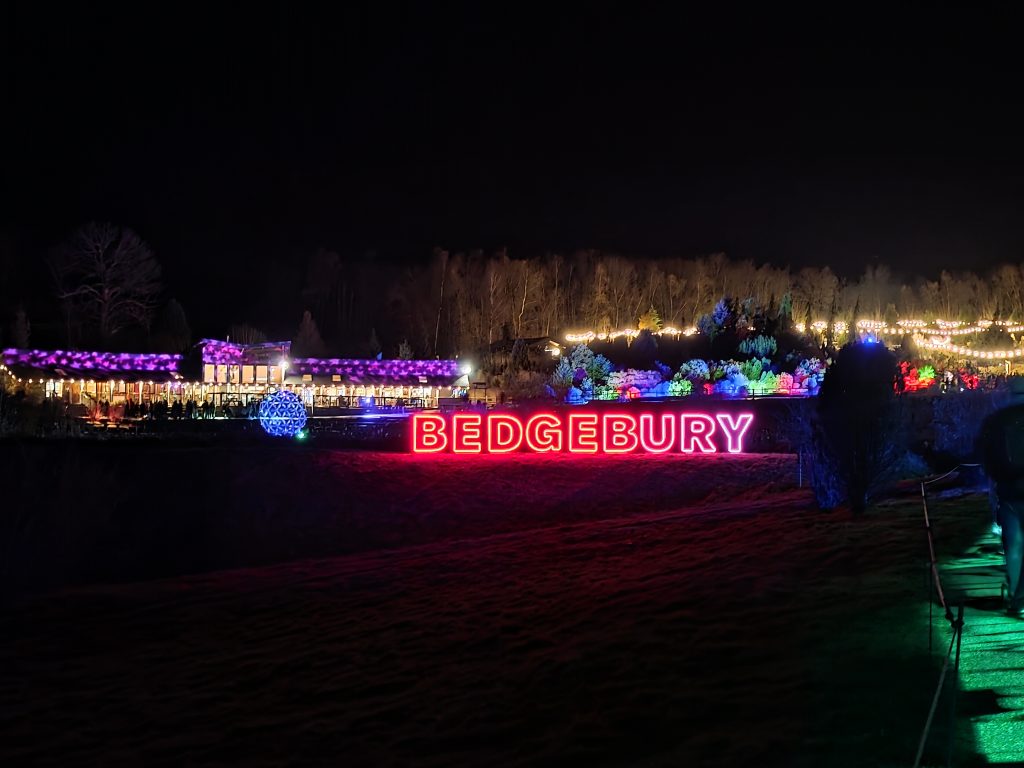 Kent with Kids, Frugal Mum Bedgebury Christmas Lights family guide & review, photo of lights