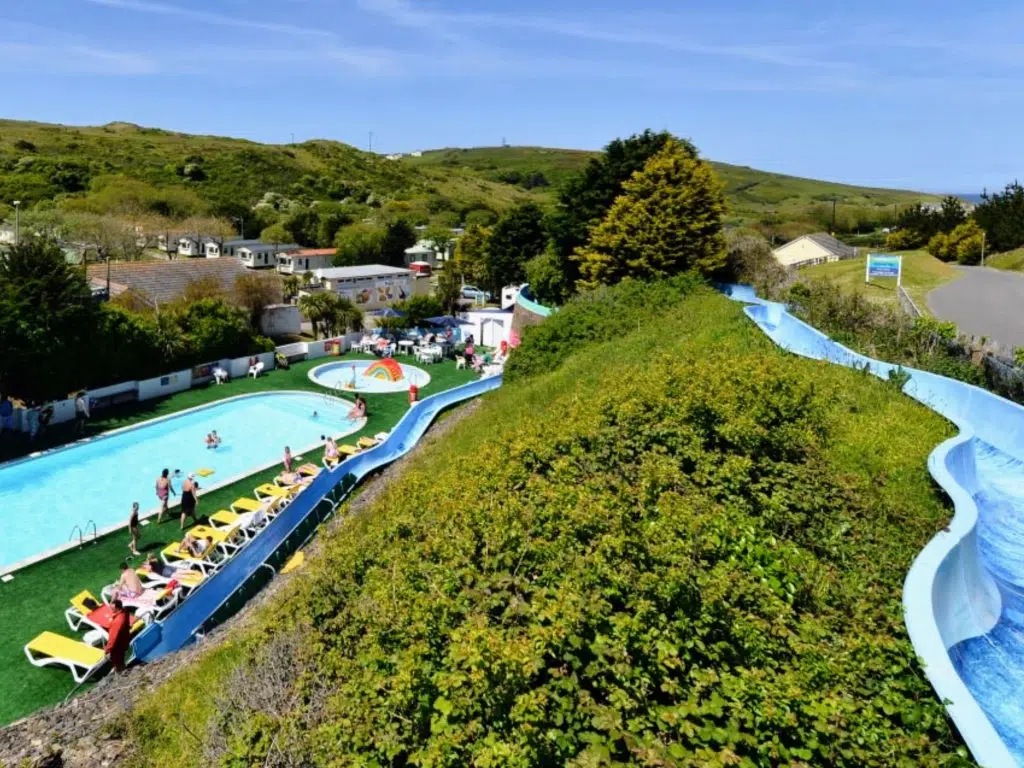 best holiday parks in Cornwall for kids, family holiday frugal mum guide, uk staycation, photo of holywell bay parkdean resorts