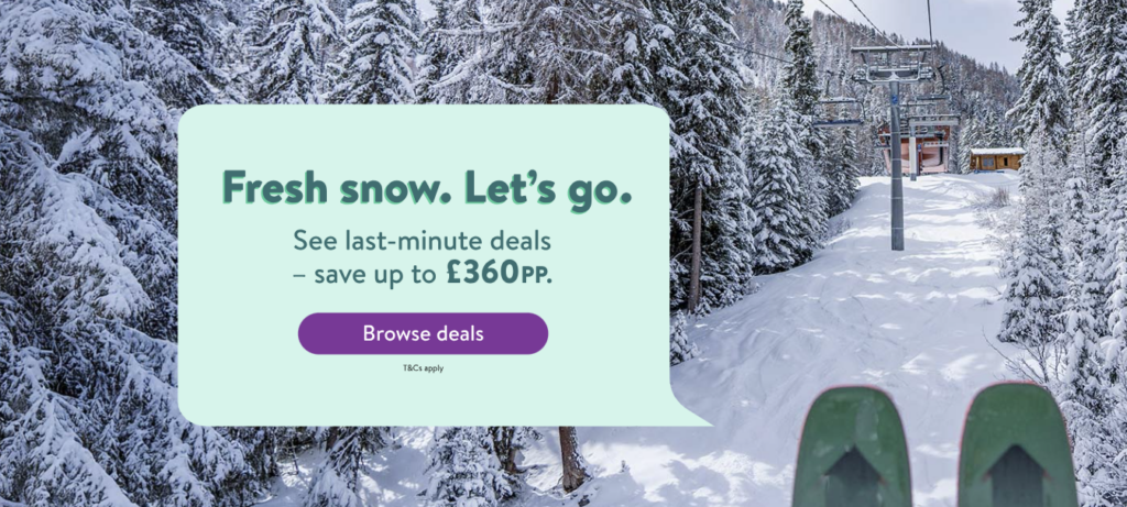 The best 2026 family travel deals, frugal mum travel guide, image of crystal ski sale