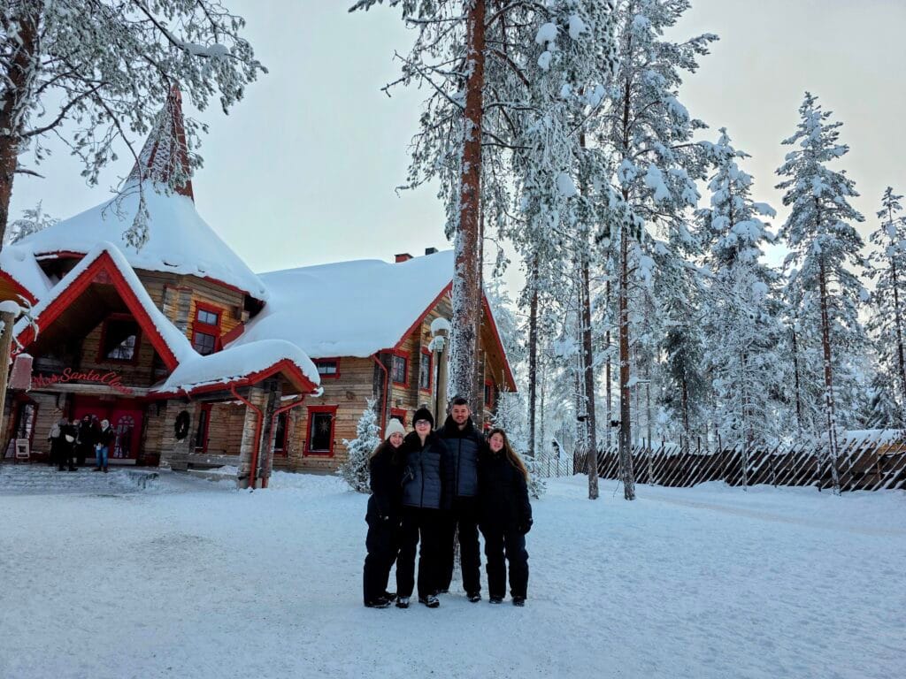 3 days in Rovaniemi with kids the perfect lapland family itinerary, frugal mum finland travel guide, photo of santa claus village