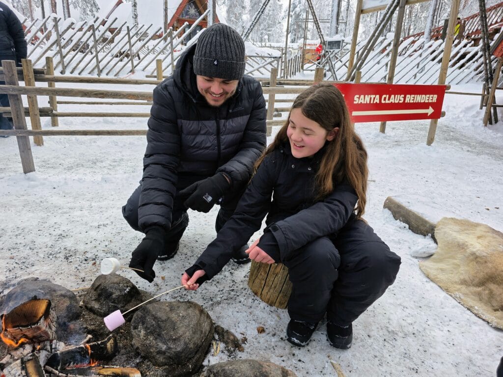 3 days in Rovaniemi with kids the perfect lapland family itinerary, frugal mum finland travel guide, photo of santa claus village marshmallows