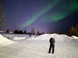 best places to see the Rovaniemi Northern Lights without a tour, frugal mum travel guide