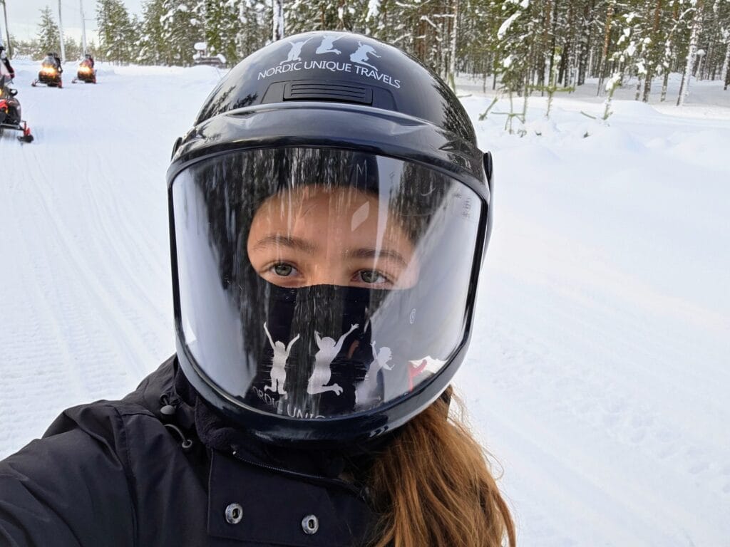 3 days in Rovaniemi with kids the perfect lapland family itinerary, frugal mum finland travel guide, photo of snowmobile safari