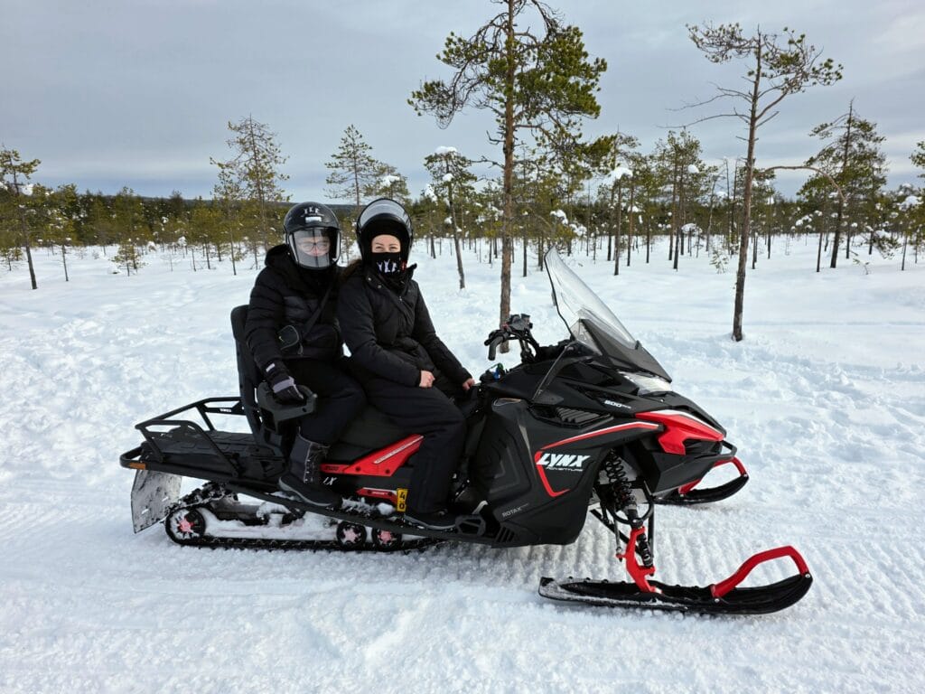 3 days in Rovaniemi with kids the perfect lapland family itinerary, frugal mum finland travel guide, photo of snowmobile safari