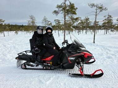 Snowmobile Safari in Rovaniemi with kids our honest review, frugal mum lapland travel guide
