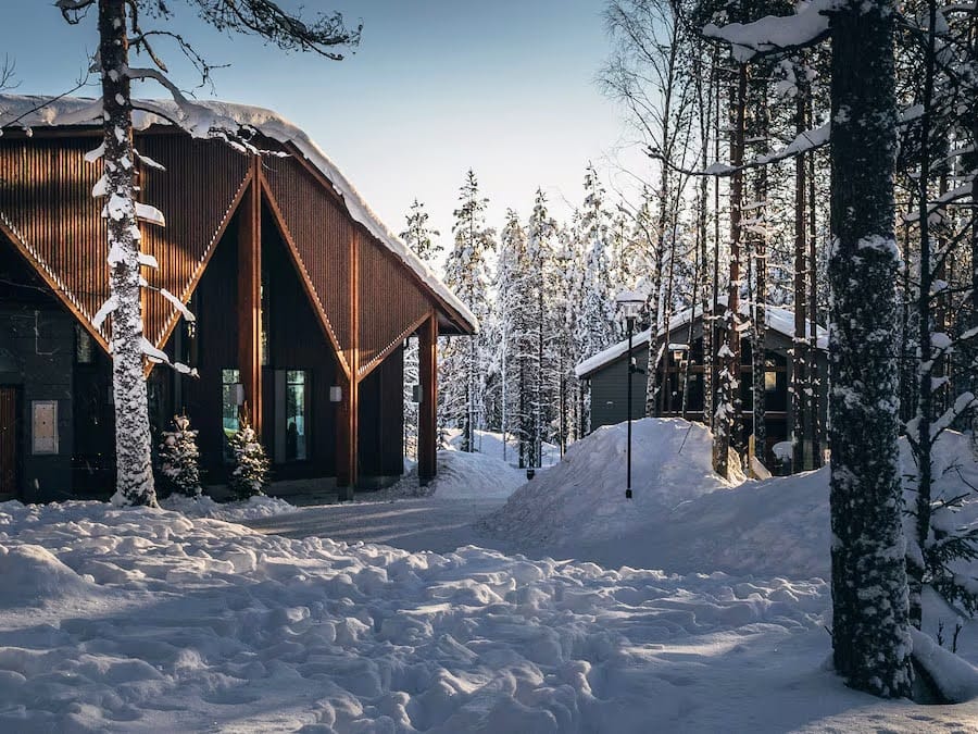 Where to stay in Rovaniemi with kids, the best hotels, apartments igloos, frugal mum travel guide, image of nova skyland hotel