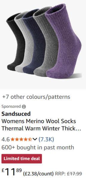 Lapland packing list for families, frugal mum travel guide, image of thermal socks